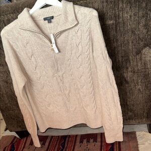 J. Crew Cream Cable Knit Sweater